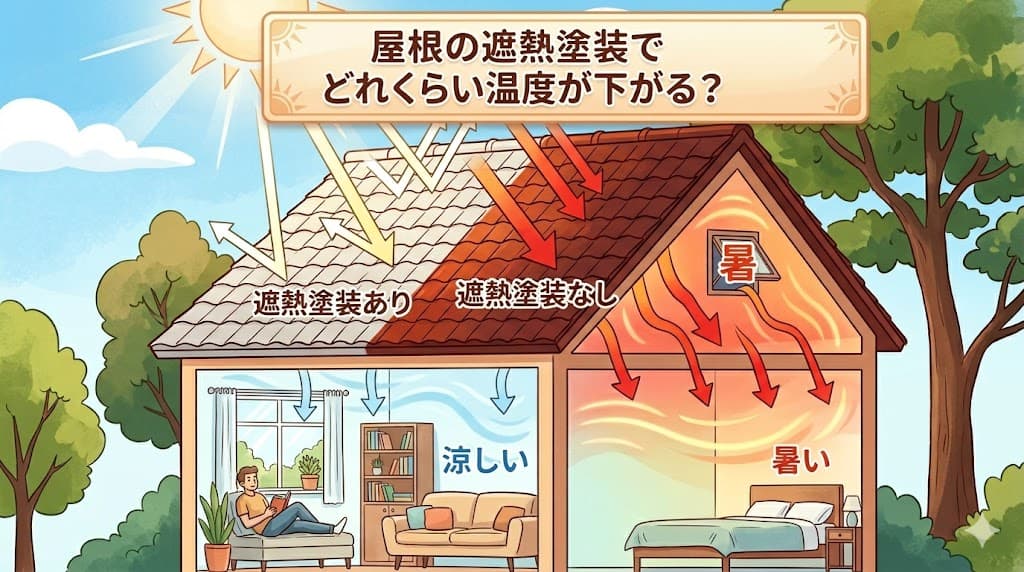 屋根の遮熱塗装でどれくらい温度が下がる?