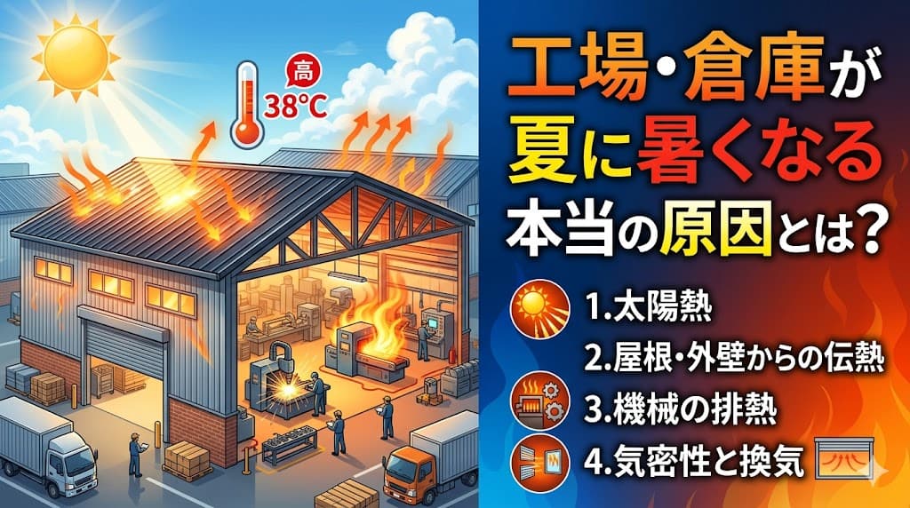 工場・倉庫が夏に暑くなる本当の原因とは?